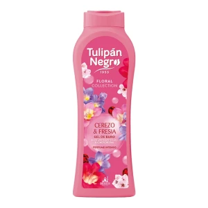 Гель для душа парфюмированный ВИШНЯ и ФРЕЗИЯ - Tulipan Negro FLORAL, 650 мл