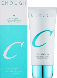 Сонцезахисний крем для обличчя з колагеном - Enough Collagen 3X Moisture Sun Cream SPF50+, 50 мл