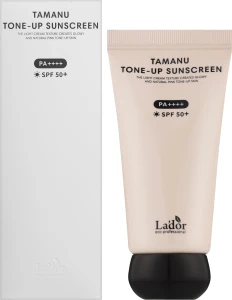 Сонцезахисний освітлюючий крем з маслом таману - La'dor СолнTamanu Tone-up Sunscreen SPF 50+, 50 мл