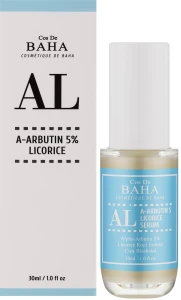 Сироватка для обличчя з арбутином 5% та лакрицею - Cos De Baha Alpha Arbutin 5% Licorice Serum, 30 мл