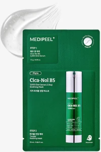 Двоетапна тканинна маска з мікроголками та центеллою - Medi peel Phyto Cica-Nol B5 3000 Shot Serum 2 Step Mask, 1 шт