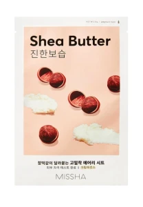 Поживна тканинна маска з маслом ши - Missha Airy Fit Sheet Mask Shea Butter, 1 шт, 19 г