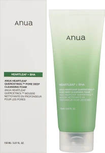 Глибокоочищувальна пінка для обличчя - ANUA Heartleaf Quercetinol Pore Deep Cleansing Foam, 150 мл