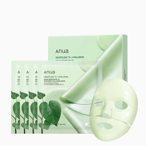Заспокійлива гідрогелева маска для обличчя з екстрактом хауттюйнії - ANUA Heartleaf 70 Soothing Collagen Mask *PACK*, 4 шт