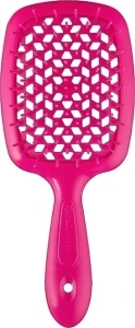 Расческа для волос - Janeke SMALL SUPER BRUSH, неоново-розовая (маленькая)
