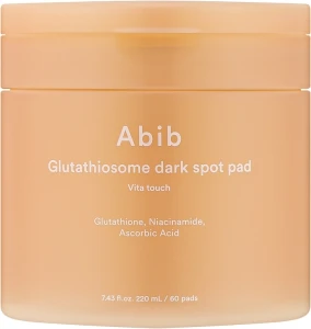 Увлажняющие и осветляющие пэды для лица - ABIB Glutathiosome Dark Spot Pad Vita Touch, 60 pads