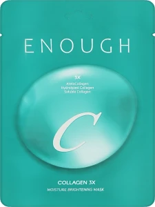 Тканевая маска осветляющая с коллагеном - Enough Collagen 3X Moisture Brightening Sheet Mask, 1 шт