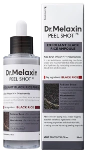 Пилинг для лица с экстрактом черного риса - Dr.Melaxin Peel Shot Exfoliating Black Rice Ampoule, 80 мл
