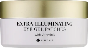 Патчи против темных кругов под глазамис витамином С - K-Secret Extra Iluminating Eye Gel Patches With Vitamin C, 60 шт