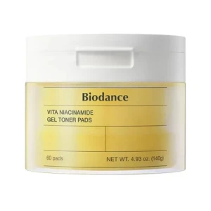 Гелевые тонер-пады с ниацинамидом для выравнивая тона лица - BIODANCE Radiant Vita Niacinamide Gel Toner Pad, 60 шт