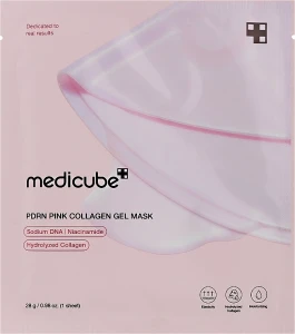 Гидрогелевая маска с коллагеном - MEDICUBE PDRN Pink Collagen Gel Mask, 1 шт