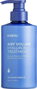 Кондиционер для волос с гиалуроновой кислотой "Воздушный объем" - Kundal Airy Volume Hyaluron Treatment Blossom Breeze, 500 мл