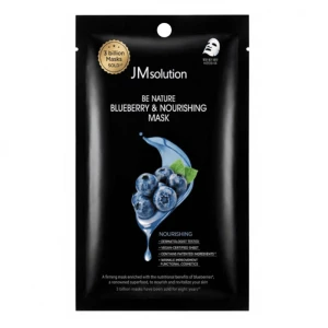 Тканинна маска поживна з екстрактом чорники - JMsolution Be Nature Blueberry & Nourishing Mask, 1 шт