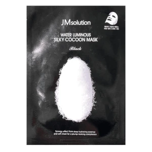 Тканинна маска з протеїнами кокона шовкопряда - JMsolution Water Luminous Silky Cocoon Mask Black, 1 шт
