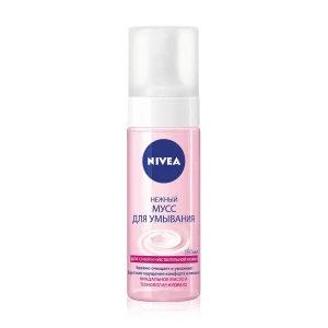 Nivea Ніжний мус-пінка для обличчя для вмивання, для сухої та чутливої шкіри, 150 мл