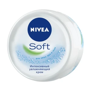 Nivea Інтенсивний зволожувальний крем Soft для обличчя, рук та тіла, з олією жожоба та вітаміном Е, 100 мл