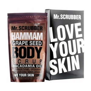 Mr.Scrubber Кавовий скраб для тіла Grape Seed Body Scrub Hammam Oil для всіх типів шкіри, 200 г