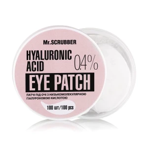 Mr.Scrubber Патчі під очі Hyaluronic acid Eye Patch з низькомолекулярною гіалуроновою кислотою 0.4%, 100 шт