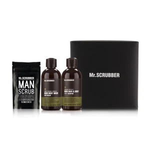 Mr.Scrubber Набір чоловічий New Man Basic (шампунь для волосся та тіла, 1.250 мл + гель для душу, 250 мл + кавовий скраб для тіла, 100 г)