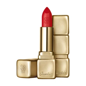 Guerlain Зволожувальна матова помада для губ KissKiss Matte Hydrating & Plumping Velvet Matte Lip Colour, M347 Zesty Orange, 3.5 г