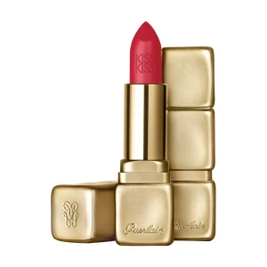 Guerlain Зволожувальна матова помада для губ KissKiss Matte Hydrating & Plumping Velvet Matte Lip Colour, M376 Daring Pink, 3.5 г