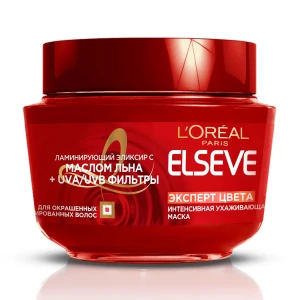 L’Oreal Paris Маска L'Oreal Paris Elseve експерт кольору, з олією льону, для фарбованого або мелірованого волосся, 200 мл