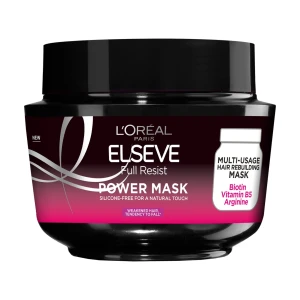 L’Oreal Paris Маска L'Oreal Paris Elseve Full Resist Power Mask Укрепляющая, для ослабленных волос склонных к выпадению, 300 мл