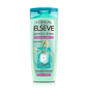 L’Oreal Paris Шампунь Elseve Ценность 3 глин, для нормальных волос, склонных к жирности, 400 мл