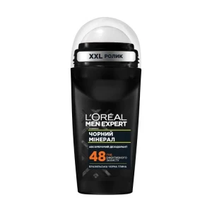 L’Oreal Paris Кульковий абсорбуючий чоловічий дезодорант L'Oreal Men Expert Чорний мінерал, захист від запаху 48 H, 50 мл