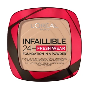 L’Oreal Paris Компактна крем-пудра для обличчя L'Oreal Paris Infaillible, 130 True Beige, 9 г