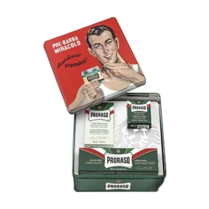 Proraso Винтажный набор Gino для мужчин (крем для бритья 150 мл + бальзам после бритья 100 мл + крем до бритья 100 мл)