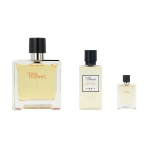 Hermes Парфюмированный набор мужской Terre d'Hermes Parfum (парфюмированная вода, 75 мл + парфюмированная вода, 5 мл + гель для душа, 40 мл)