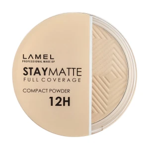 Lamel Professional Пудра компактная Stay Matte Compact Powder матирующая, 401 Porcelain, 12 г