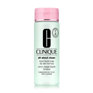 Clinique Рідке мило для комбінованої та жирної шкіри обличчя Liquid Facial Soap 3 Steps, 200 мл