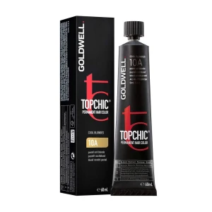 Goldwell Стойкая профессиональная краска для волос Topchic Permanent Hair Color 10-A Pastel Ash Blonde, 60 мл