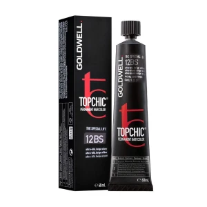 Goldwell Стойкая профессиональная краска для волос Topchic Permanent Hair Color 12-BS Ultra Blonde Beige Silver, 60 мл