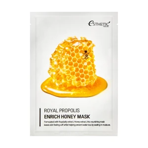 Esthetic House Живильна тканинна маска для обличчя Royal Propolis Enrich Honey Mask на основі маточного молочка та прополісу, 25 мл