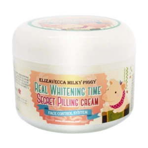 Elizavecca Кремовый пилинг для лица от пигментных пятен Milky Piggy Real Whitening Time Secret Pilling Cream, 100 г