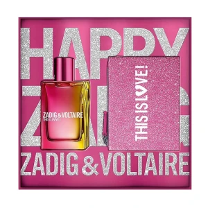 Zadig & Voltaire Парфюмированный набор женский This Is Love (парфюмированная вода, 50 мл + косметичка)