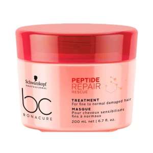 Schwarzkopf Professional Відновлювальна маска BC Repair Rescue Peptide Repair Treatment Mask для пошкодженого волосся, 200 мл