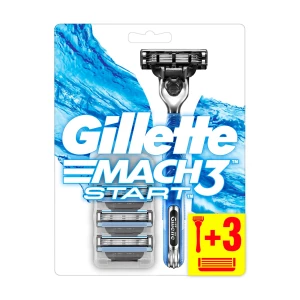 Gillette Бритва Mach3 Start з 3 змінними картриджами, чоловіча