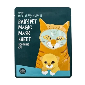 Holika Holika Тканевая маска для лица Baby Pet Magic Mask Sheet Soothing Cat Кошка, 22 мл