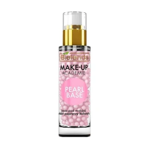 Bielenda База под макияж Make-Up Academie Pearl Base розовая, эффект улучшения цвета, 30 г