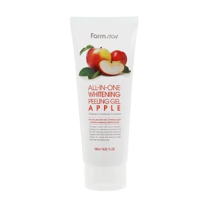 FarmStay Освітлюювальний пілінг-гель для обличчя Whitening Peeling Gel Cream Apple з екстрактом яблука, 180 мл