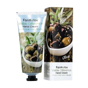 Крем для рук с экстрактом оливы - FarmStay Visible Difference Hand Cream Olive, 100 мл
