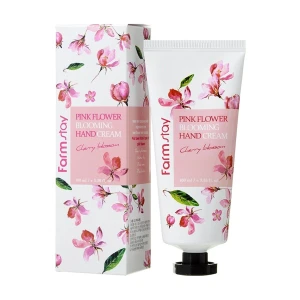 Крем для рук с экстрактом цвета вишни - FarmStay Pink Flower Blooming Hand Cream Cherry Blossom, 100 мл