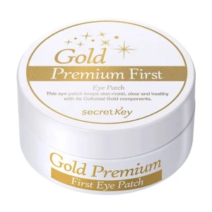 Secret Key Патчі для шкіри навколо очей Gold Premium First Eye Patch, 60 шт