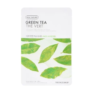 The Face Shop Тканинна маска для обличчя Real Nature Green Tea Face Mask з екстрактом зеленого чаю, 20 г