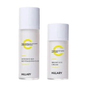 Hillary Набор Vitamin C для лица (крем-флюид, 30 мл + крем для кожи вокруг глаз, 15 мл)