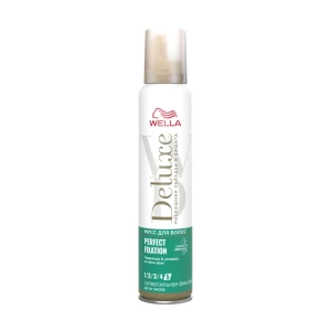 WELLA Мусс для волос Deluxe Perfect Fixation суперсильная фиксация, 200 мл